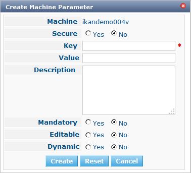 Create MachineParameter