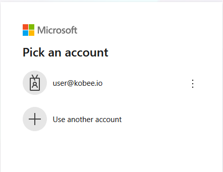 entra id pick account