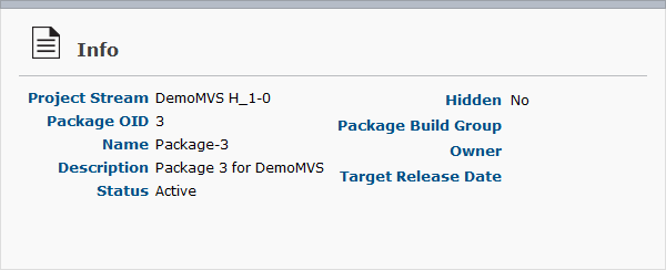 Desktop PackageDetails Panel Info