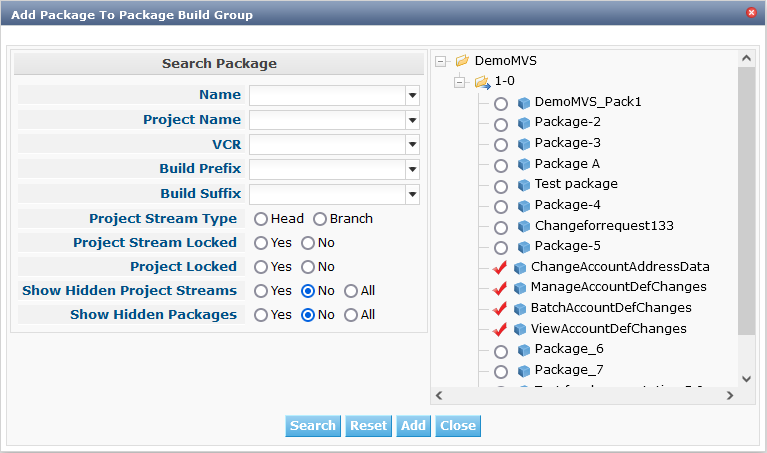 Desktop PackageGoups AddPackage