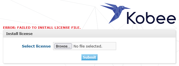 GettingStarted Logging license invalid