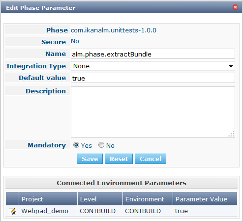 GlobAdm PhaseParameter Edit