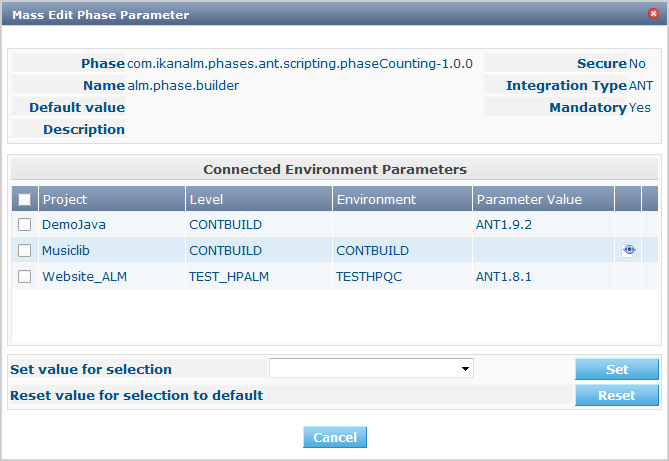 GlobAdm PhaseParameter MassEdit