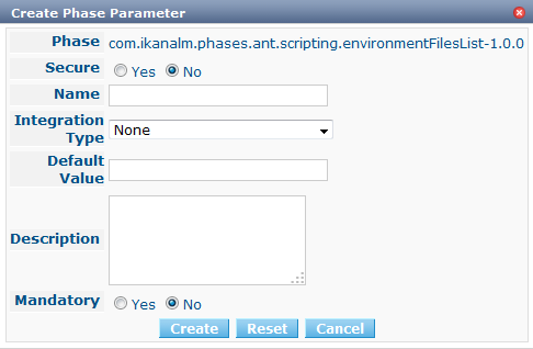 GlobAdm Phases CreatePhaseParameter