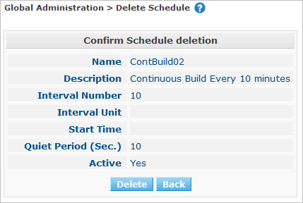 GlobAdm Schedules Delete