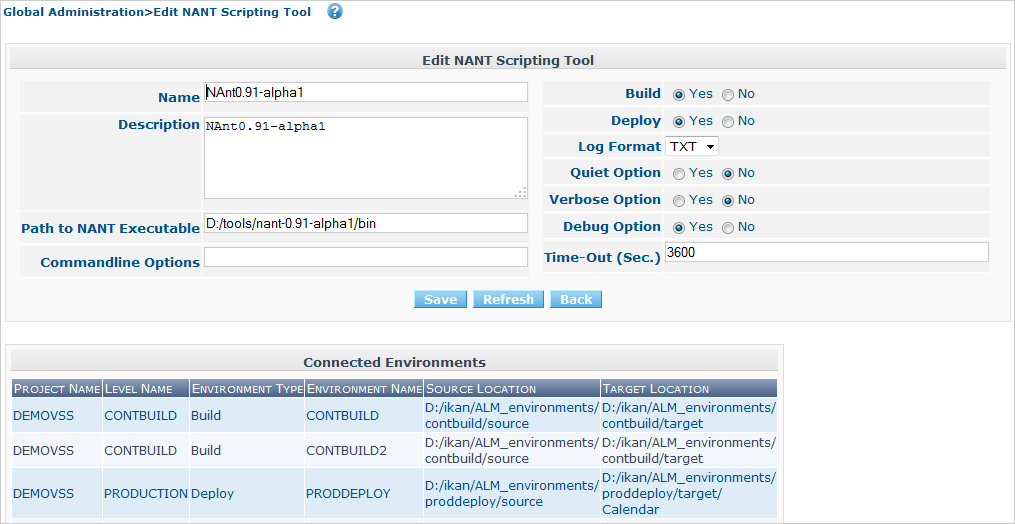 GlobAdm ScriptingTools NANT Edit