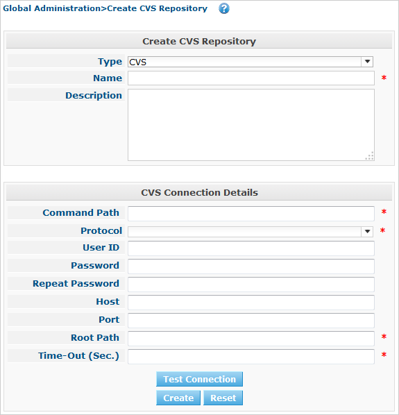 GlobAdm VCR Create CVS