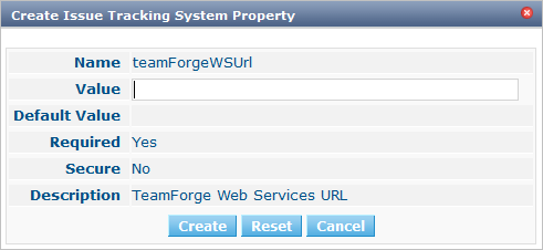 GlobAdmin IssueTracking EditProperties Create