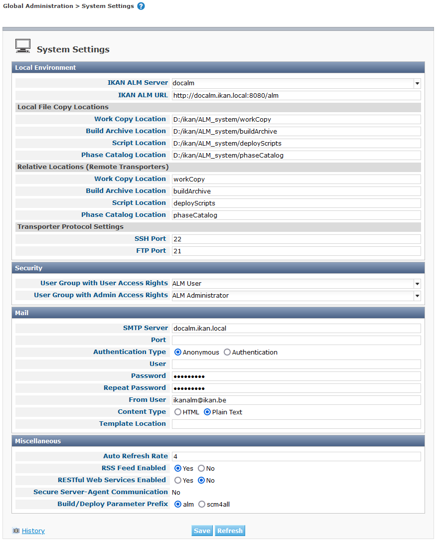 GlobAdmin SystemSettings