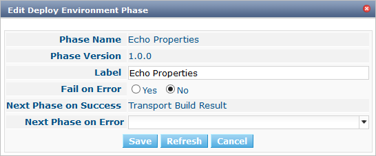 ProjAdmin DeployEnv EditDeployEnvPhase