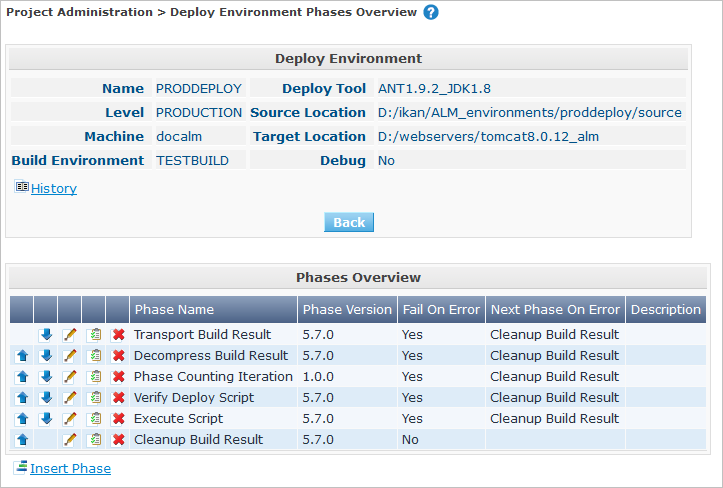 ProjAdmin DeployEnv EditPhases