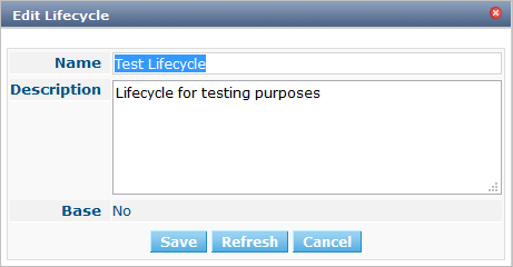 ProjAdmin LifeCycles EditLifecycle Popup