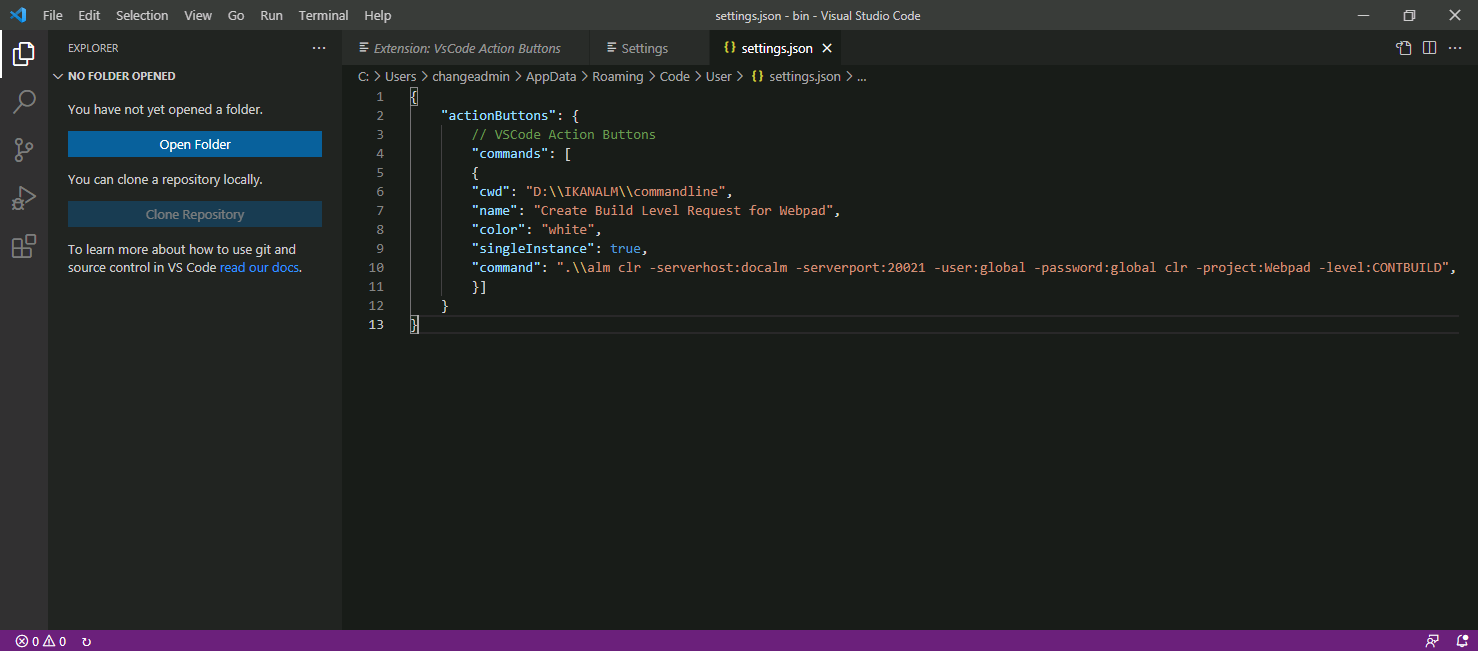 CommandLine VSCode ExternalTools Step4