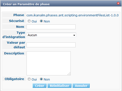 GlobAdm Phases CreatePhaseParameter