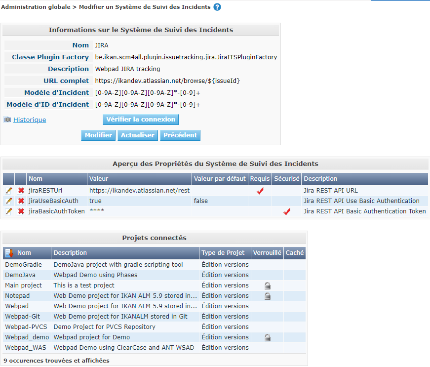 GlobAdmin IssueTracking Info