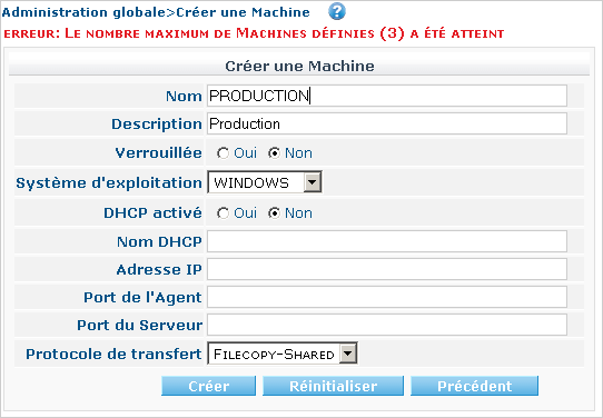 GlobAdmin Machines Create Error