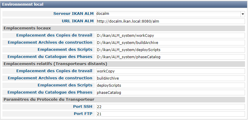 GlobAdmin SystemSettings LocalEnvironment