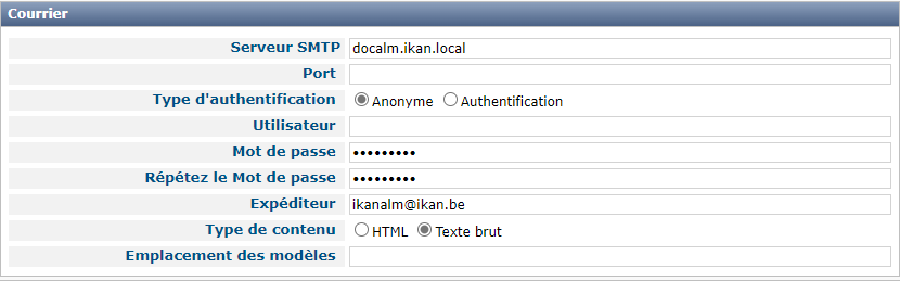 GlobAdmin SystemSettings Mail